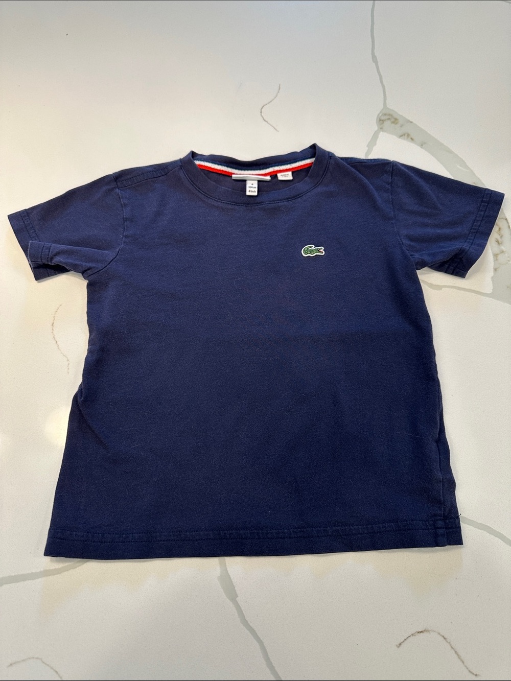 Lacoste navy blue short sleeve t-shirt size 4